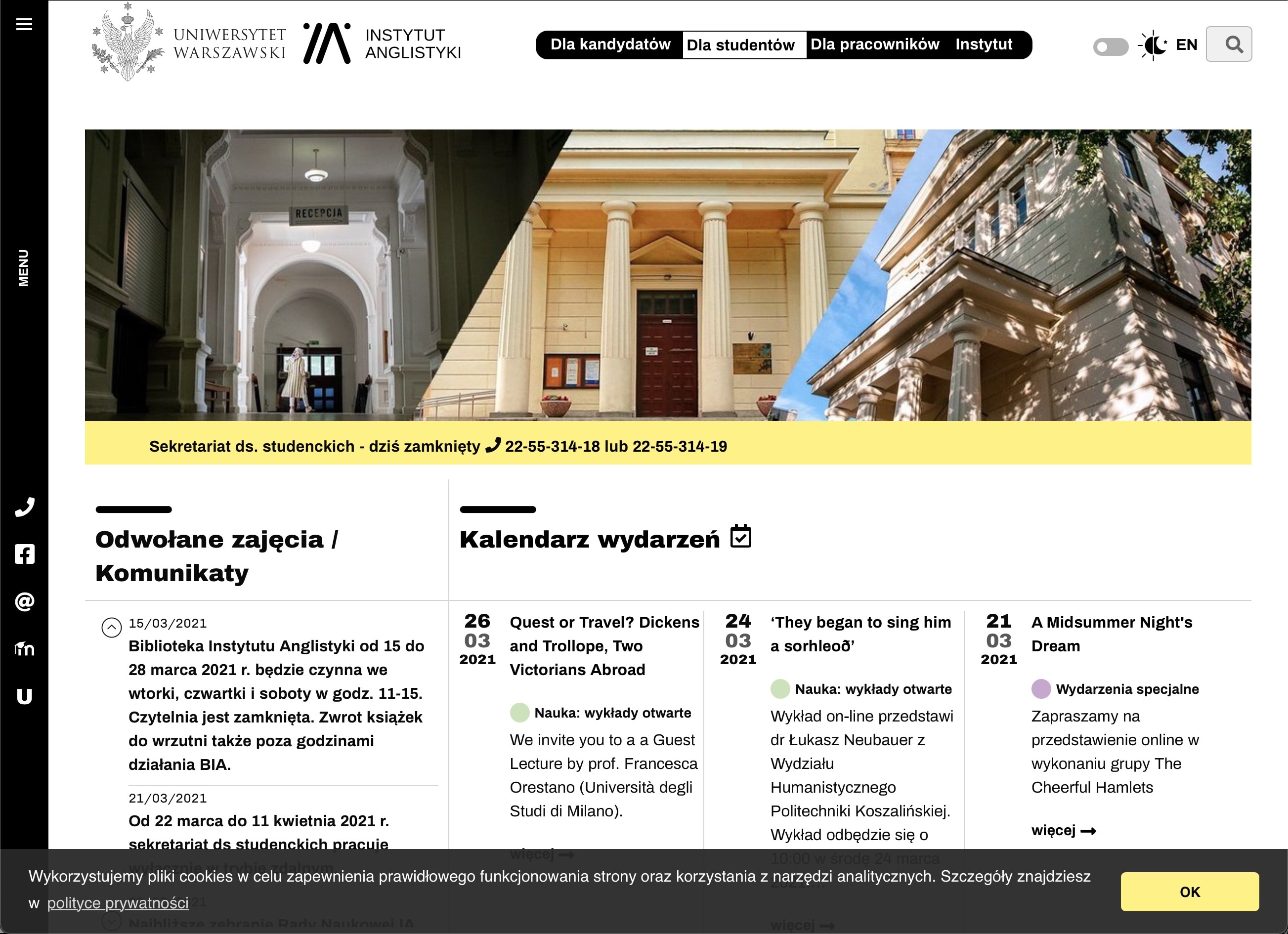 Institute of English Studies - University of Warsaw