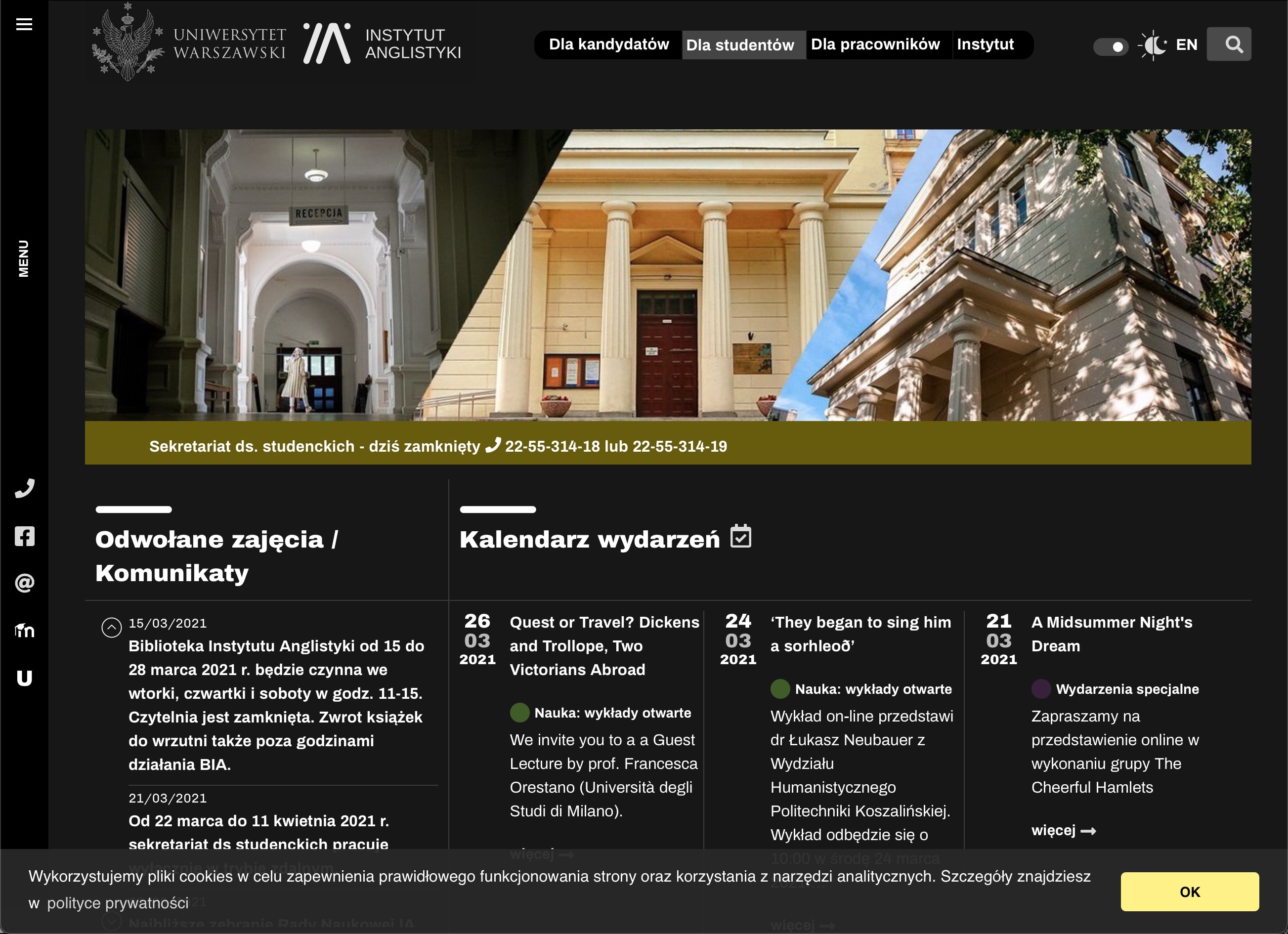 Institute of English Studies - University of Warsaw