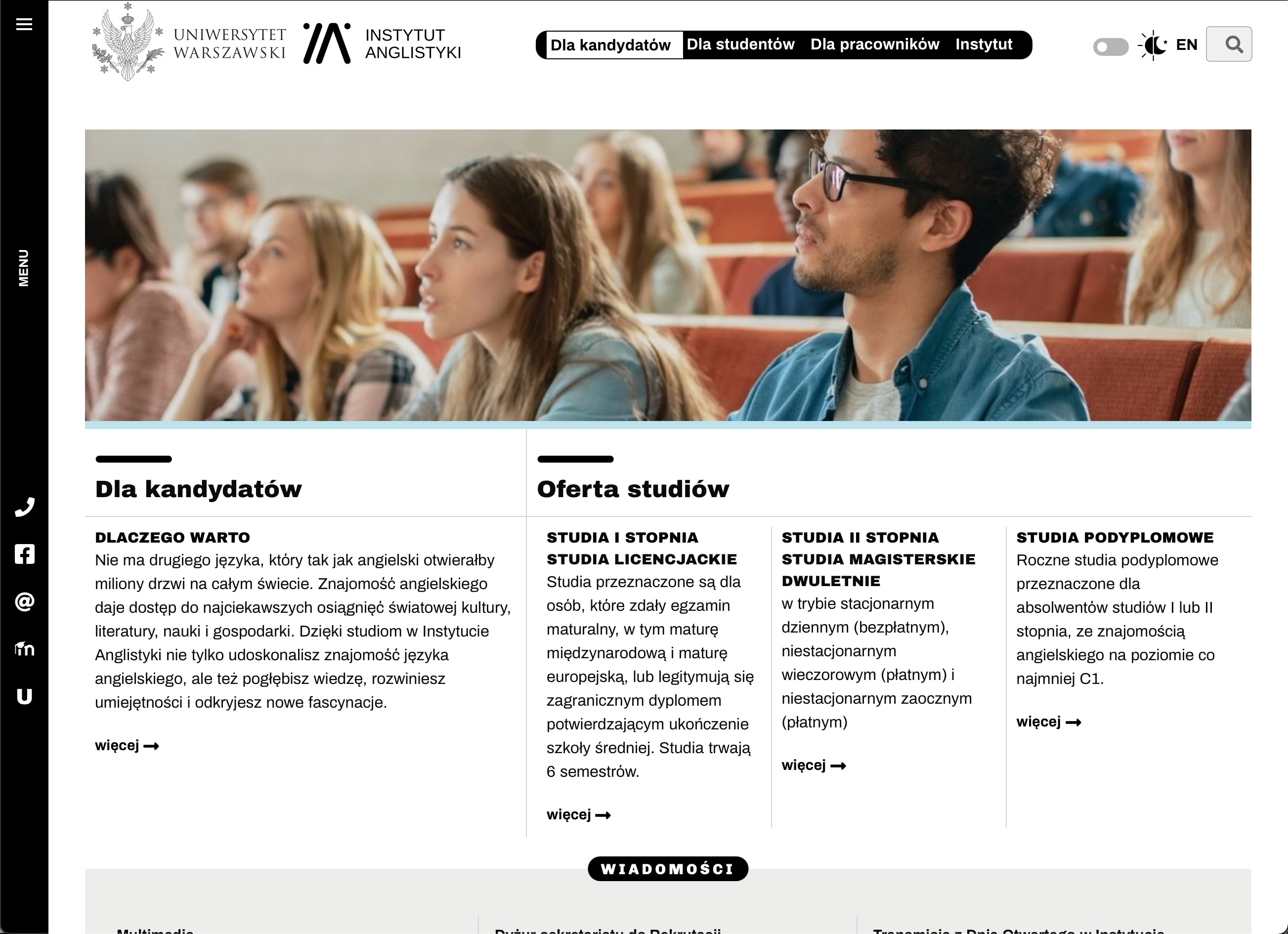 Institute of English Studies - University of Warsaw