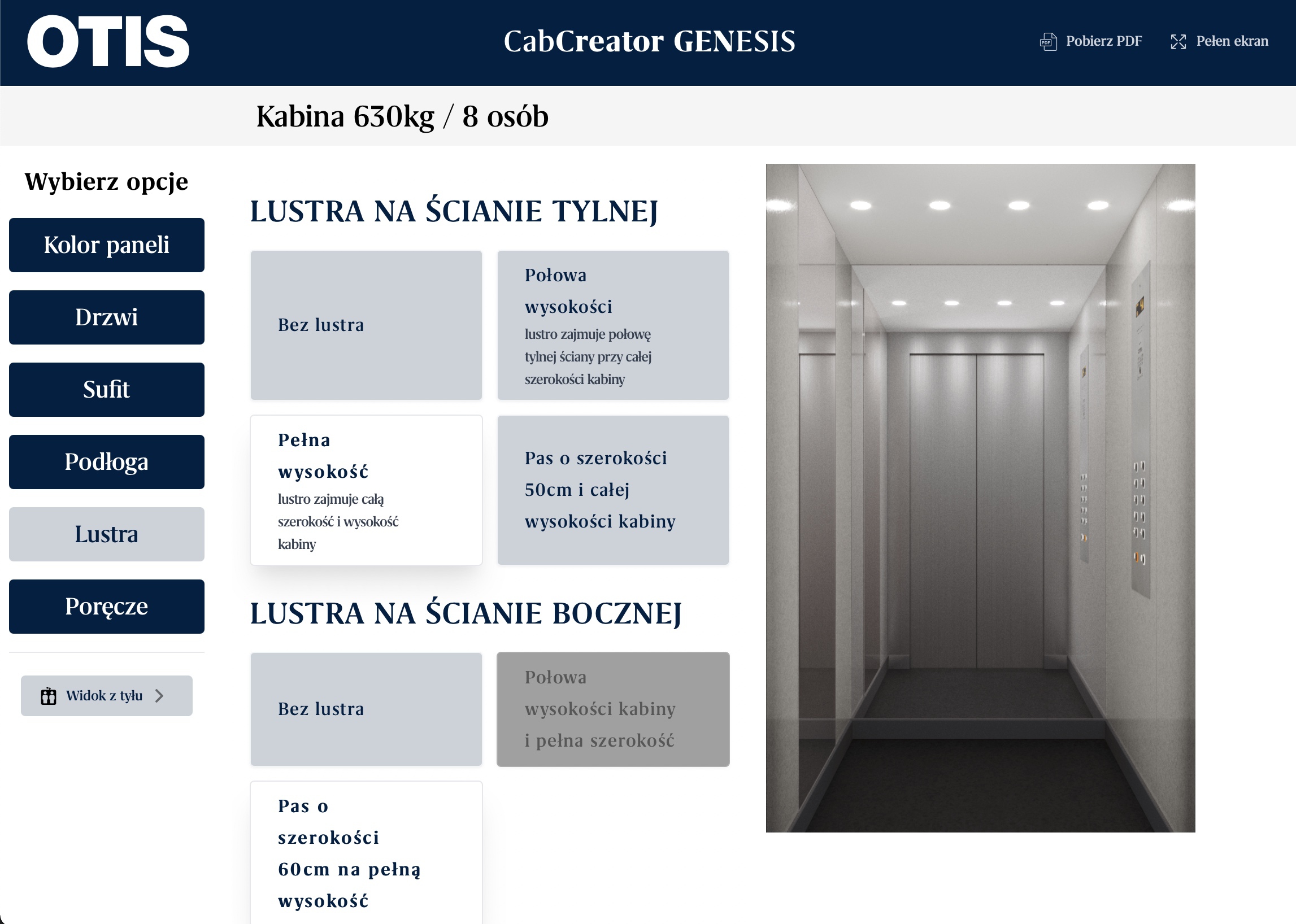 Otis Lift Configurator